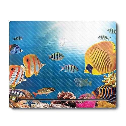Image of MightySkins Carbon Fiber Skin Compatible With Alienware X16 R1 (2023) Full Wrap Kit - Tropical Life | Protective, Durable Textured Carbon Fiber Finish | Easy To Apply & Change Styles | Made in the USA