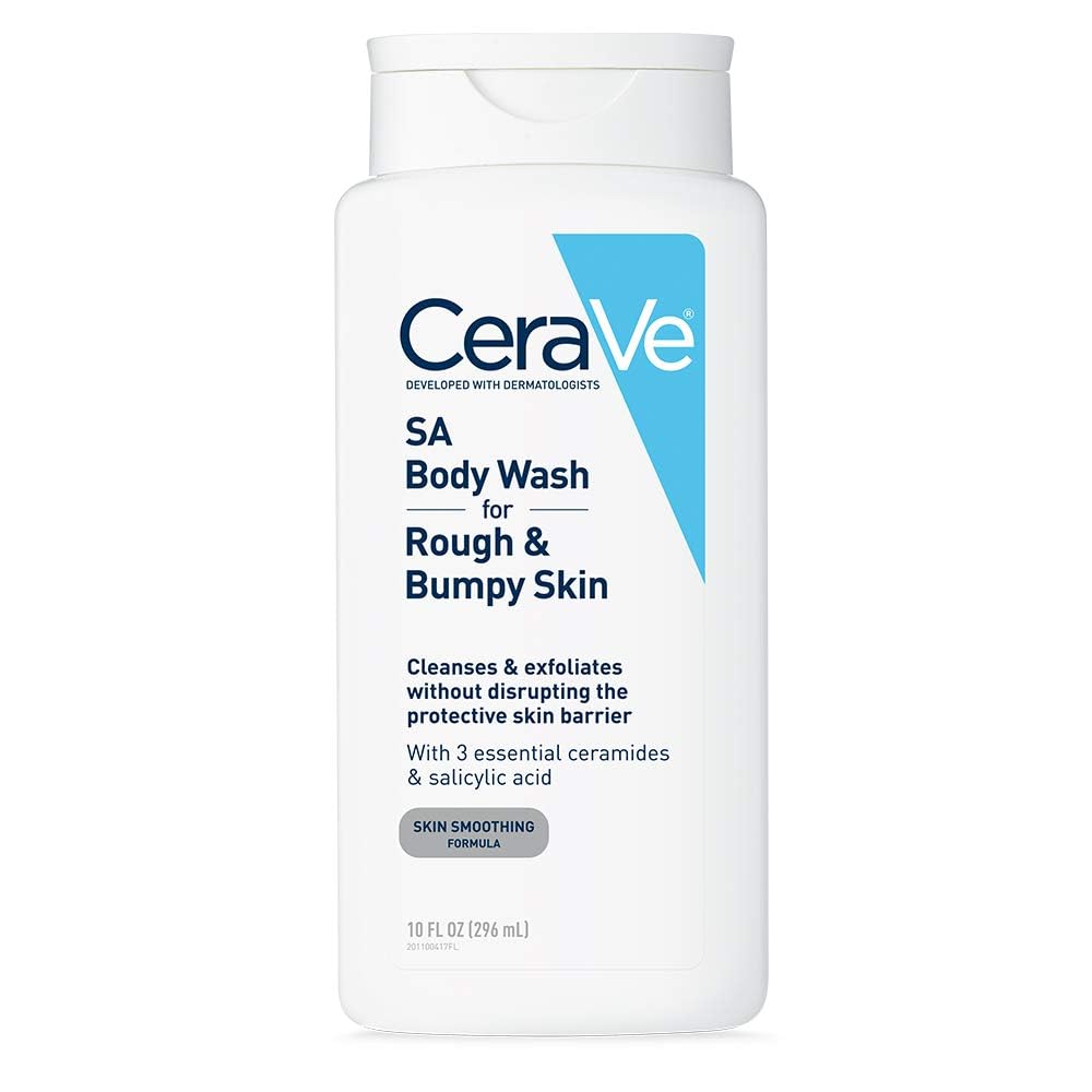CeraVe Body Wash with Salicylic Acid Fragrance Free Body Wash to Exfoliate Rough and Bumpy Skin Allergy Tested