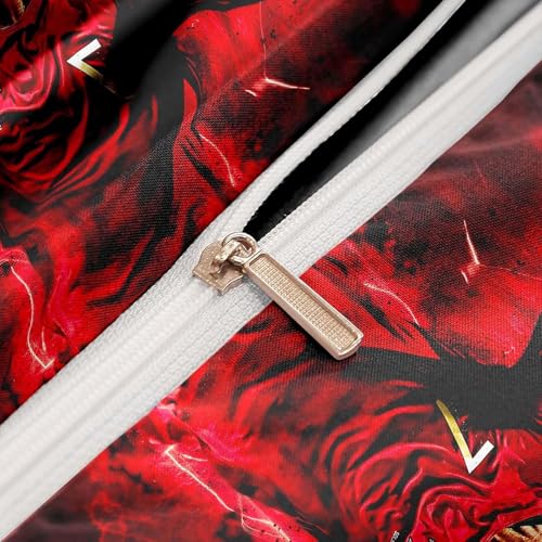 ZAQXSWCD Fußballstar Bettbezug 135x200 Bettwäsche Set 2 Teilig Bettbezüge Set Weich Mikrofaser Bettwäsche Mit Reißverschluss Und 1 Kissenbezug 80x80 cm