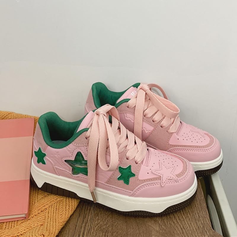 Star Shoes Y2k Walking Sneakers - Y2k Aesthetic Chunky Platform Sneakers, Casual Lace Up Lightweight Sport Shoes4
