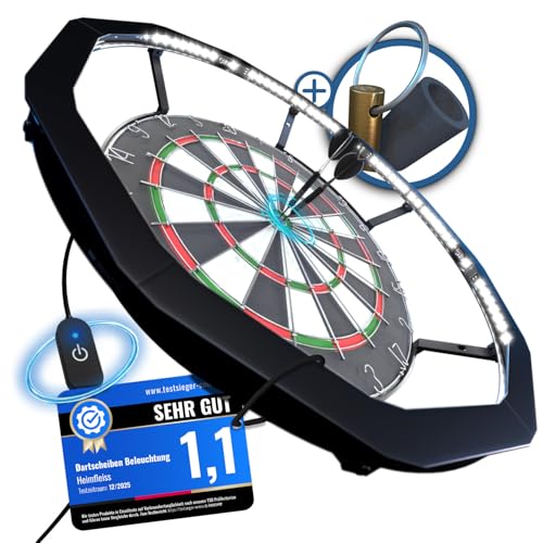 Heimfleiss® 360° Dart Beleuchtung | Blendfreie Dartscheibe...