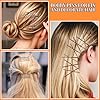 Teenitor 300pcs Bobby Pins Hair Pins Kit, 100 Hair Pin for Women 100 Bobby Pins Brown and 100 Hair Bands, Hair Pins for Buns 2inch 2.36inch 2.75inch #4