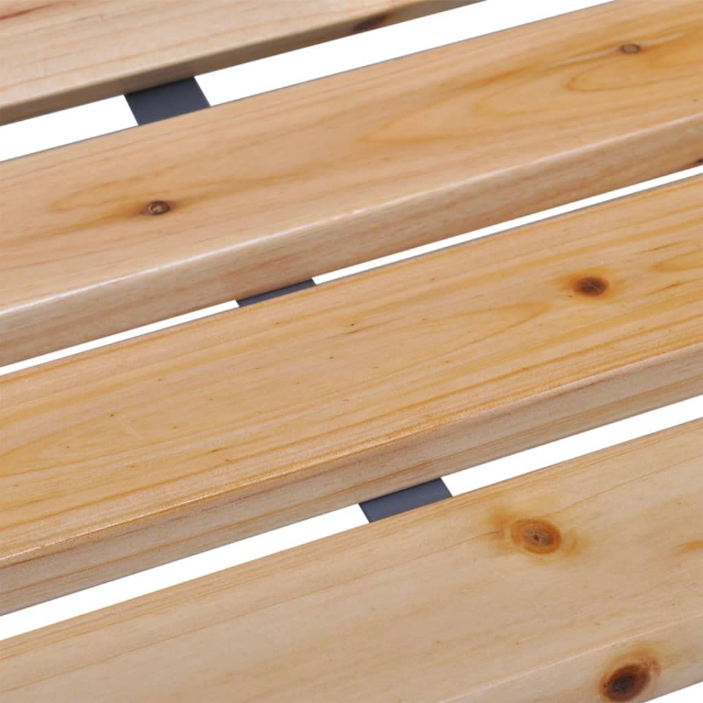 vidaXL Banco de Jardín Madera Maciza Abeto 112 cm Mueble Asiento Taburete