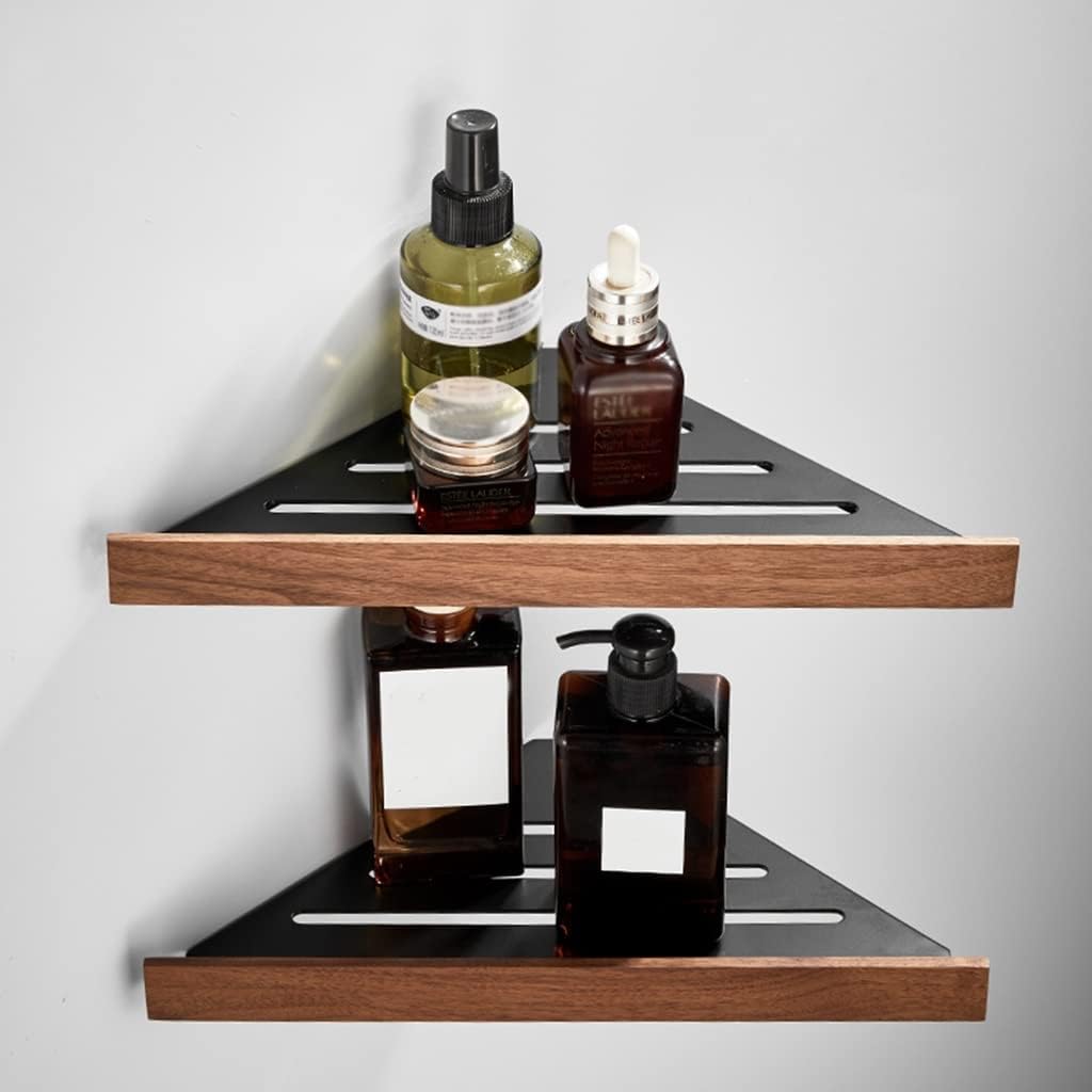 Towel Rack Black Walnut Foldable Towel Rail Rack, Towel Bar, Storage Basket, Wall Mounted Multifunctional Bathroom Accessories Kit Bathroom Hardware/Folding Bath Towel Rack The New