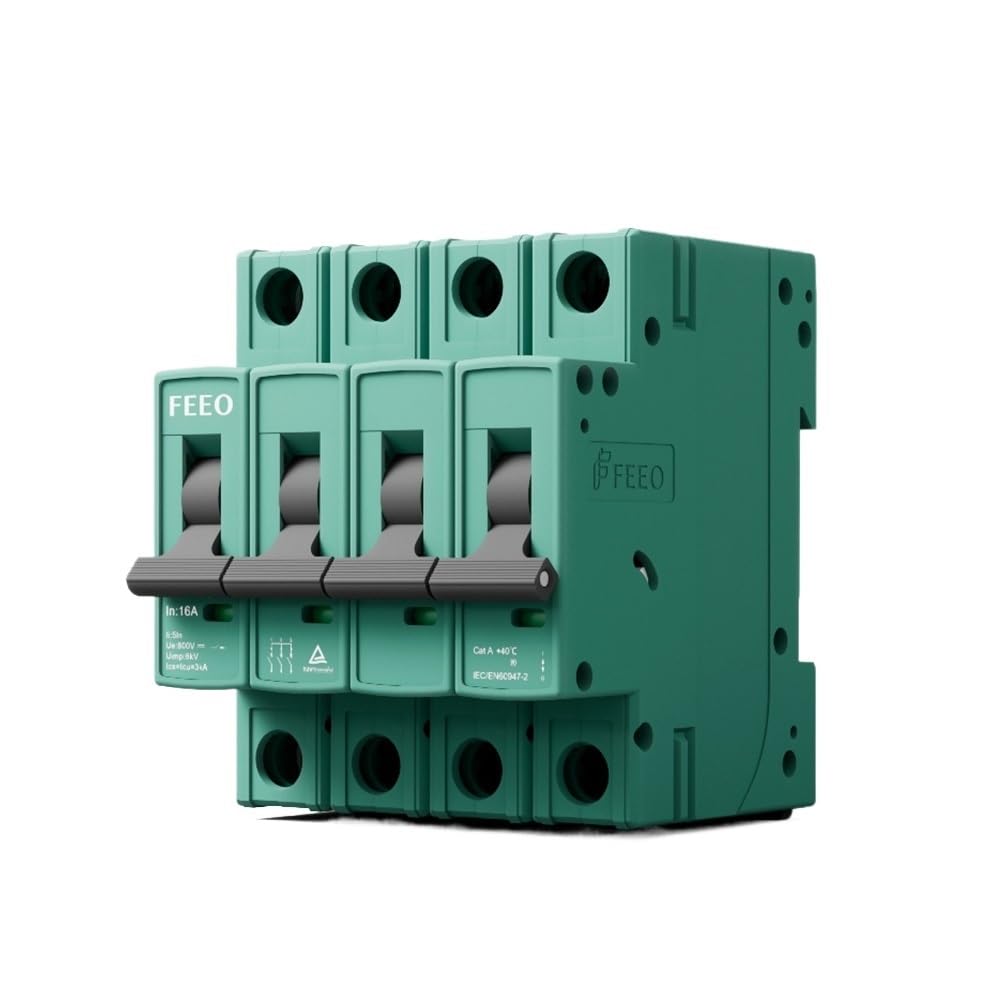 Diferencial Auto Rearmable Disyuntor For Sistema Fotovoltaico MCB, 4P, 6A, 10A, 16A, 20A, 25A, 32A, 40A, 50A, 63A, CC, 1000 V(25A)
