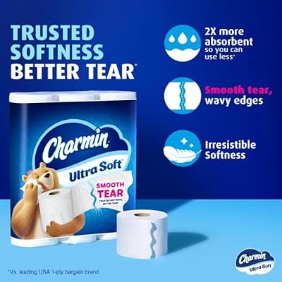 Charmin Ultra Soft Toilet Paper, 18 Mega XL Rolls  108 Regular Rolls