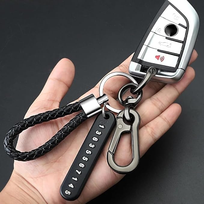 Image of Anti-Lost Car Keychains with Phone Number Pendant, Phone Number Digital Sign, Heavy Duty Universal Car Keychain, Durable and Anti-Lost Accessories for Men and Women