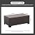 Rattaner Outdoor Storage Table Wicker Patio Coffee Table All-Weather Wicker Side Table with Waterproof Cover, Brown