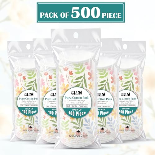 Image of GLUN 500 Piece Makeup Remover Puff, Cleaning Sponge Makeup Remove Pads for Body, Face Cleansing Tool for Beauty & Cleaning