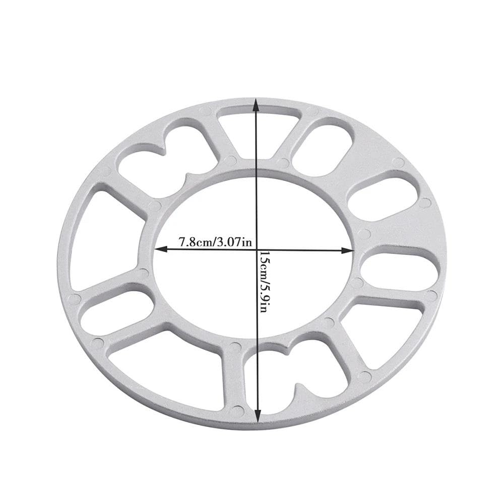 Separadores Ruedas 4 Uds Universal 3mm 5mm 8mm 10mm Aluminio Rueda Coche Espaciador Placa Cuñas Ajuste 4x100 4x114,3 5x100 5x108 5x114,3 5x120 Separadores(8MM)
