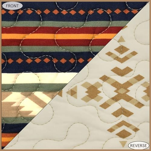 Image of Paseo Road Del Sol 2 Piece Twin Aztec Rustic Western Bedding Quilt Set