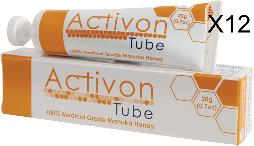 Activon Tubo 25g, 100% miel de manuka médica, 12-pack