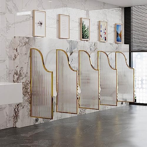 Genérico Divisor De Privacidad For Urinario De Acero Inoxidable, Mampara De Baño De Vidrio Templado(D,1 Piece Set)