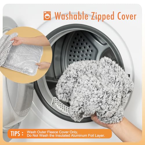 image for WanpeeGoo Self Warming Cat Bed, Heated Cat Bed, 2.0 Upgraded Dual-Laye