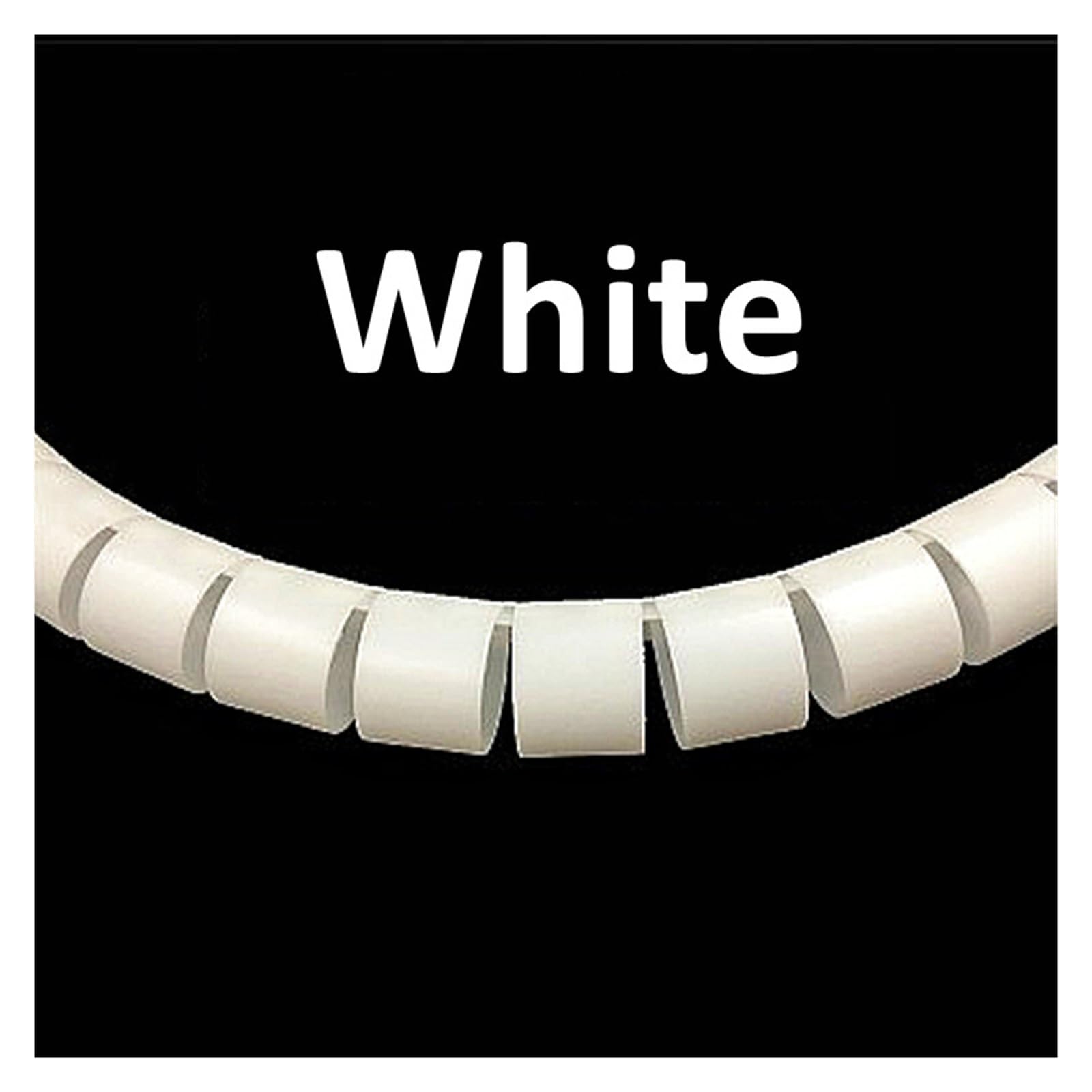 Spiralna osłona na kable. Spiral Cable Protector And Organizer Tube, White And Black, Multiple Sizes(Wit,40 MM 10 METERS)