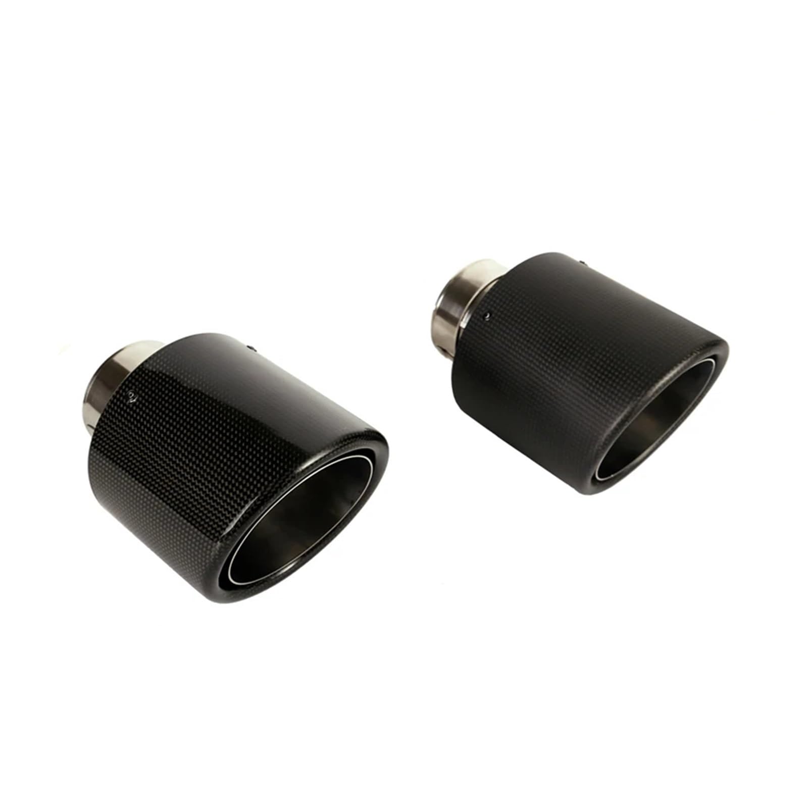 Produktbild von KSTE Auto Auspuffendrohr Carbon Optik – Einzelrohr-Outlet, 60mm Innen- / 114mm Außendurchmesser, 168mm Lang, Edelstahl Mit Carbon-Look