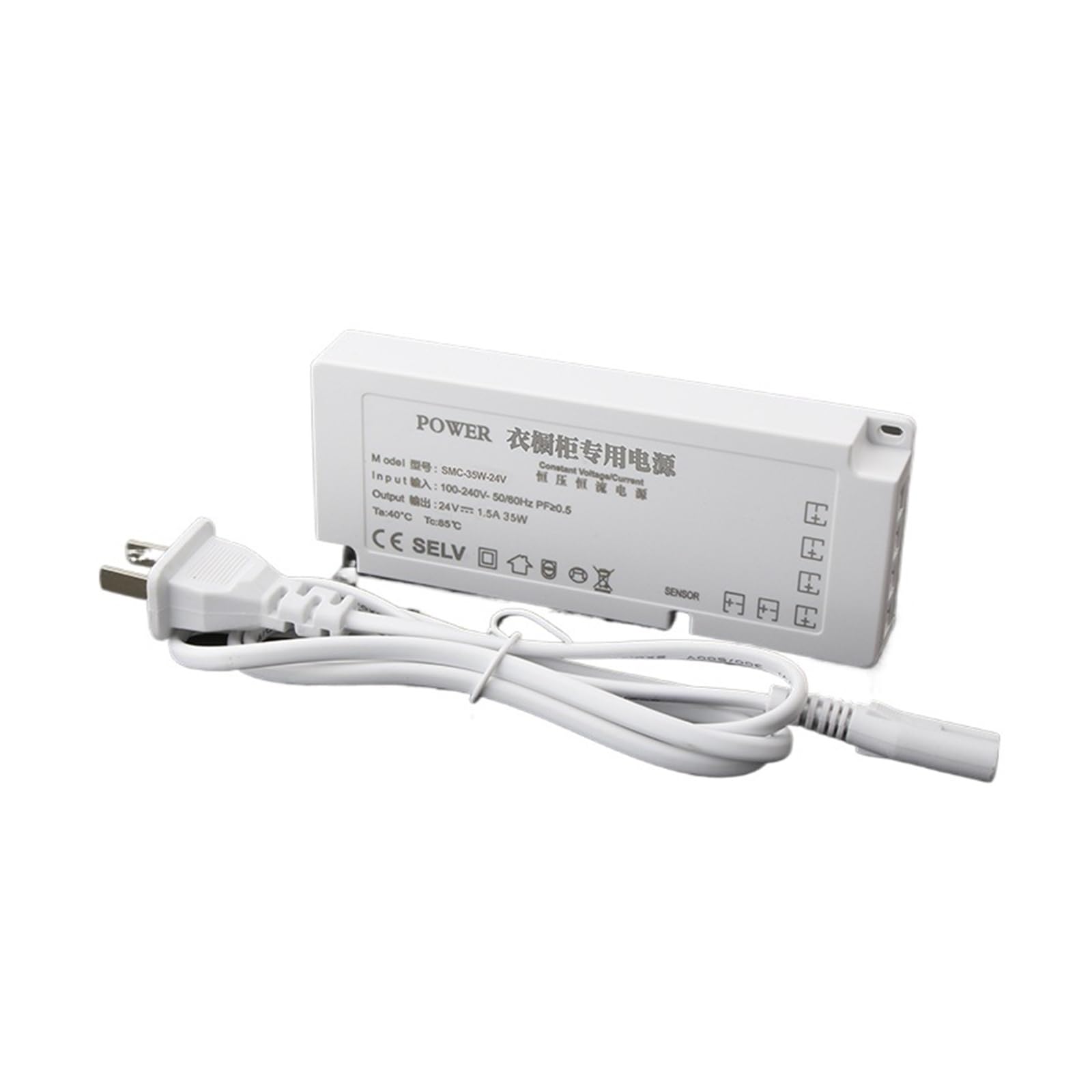 PWANUIGTE Wardrobe Cabinet Dedicated Power Supply 12V Interface Switch Transformer 24v Wine(35W-24V)