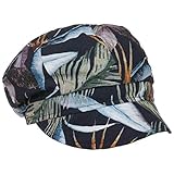 Mit Schirm Seeberger Flory Ballonmütze Damencap Sommercap Blumencap Baker-Boy-Mütze (One Size - dunkelblau)