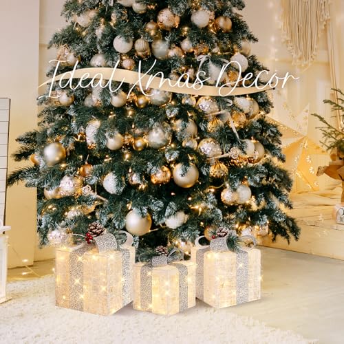 3 Pack, Christmas Lighted Gift Boxes - image 6