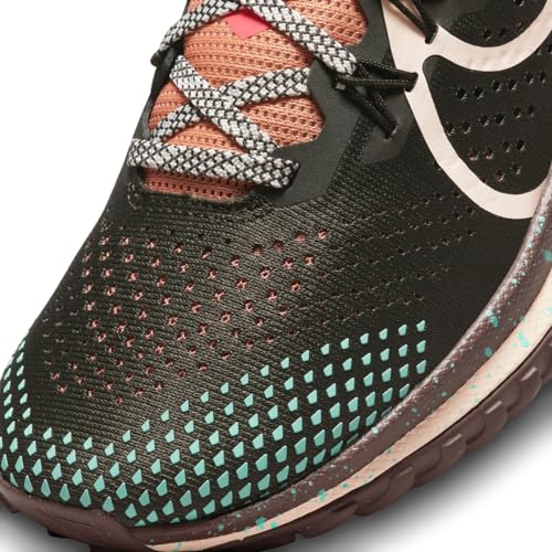 NIKE Women's Sneaker, Sequoia Guava Ice Amber Brown, 74