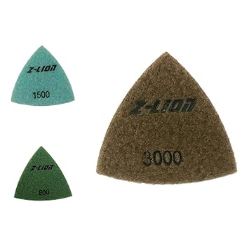 Moxic Triangular Diamond Polishing Pads for Granite Marble Concrete 93mm 3000#