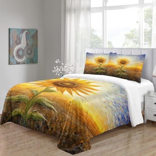 Housse de couette microfbre 140x200 3D facile d'entretien - 5