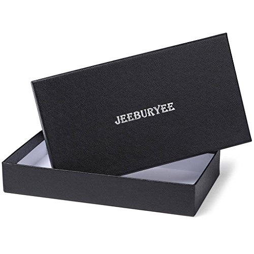 JEEBURYEE Women's Genuine Leather Credit Card Holder Wallet RFID Blocking Large Capacity Long Zip Around Clutch Purse with Wrist Strap Black - Image 8