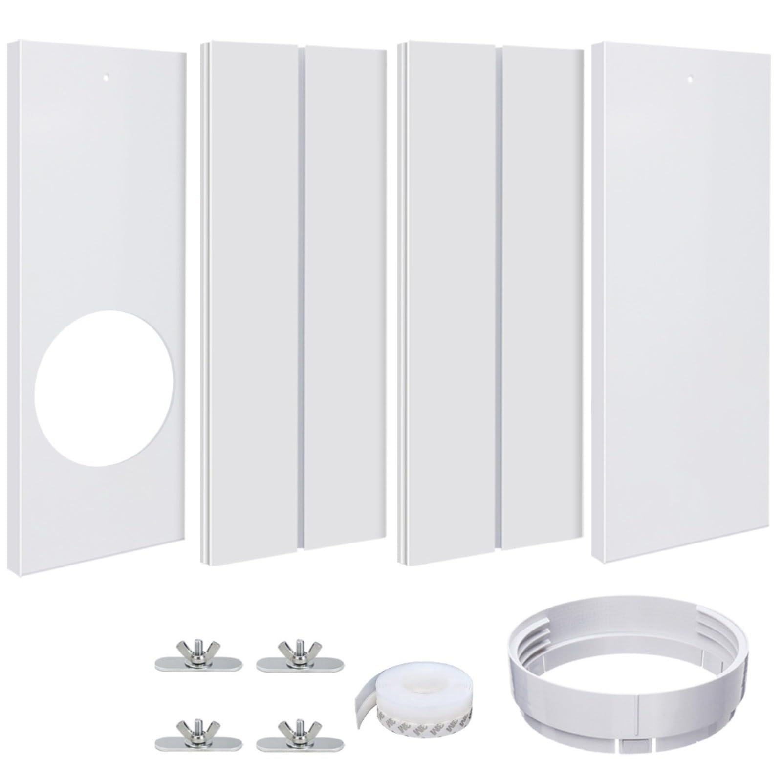 Placas de sellado de ventana corredera de aire acondicionado portátil con adaptador regulable