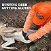 SUNXIZ 60 Pairs Field Dressing Gloves Deer Gutting Hunting Cleaning Mittens Accessory Kit Include Disposable Arm Gloves and Short Nitrile Gloves Combo with Rubber Bands Black Orange