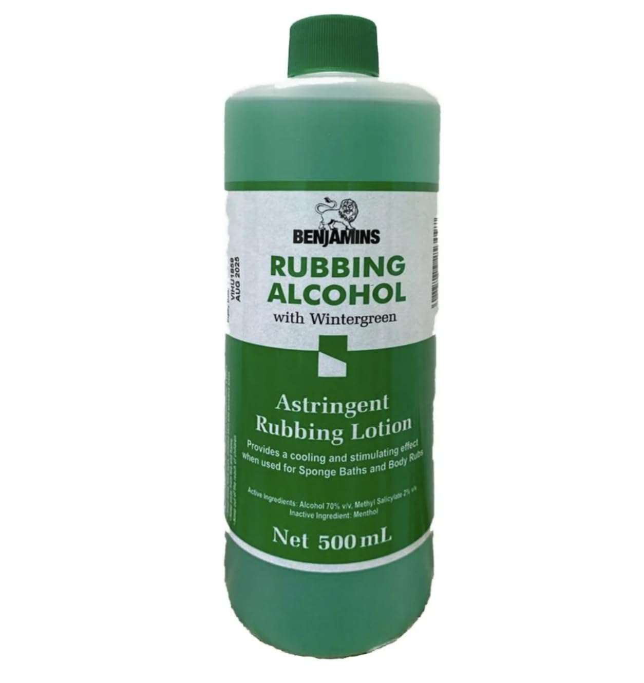 Benjamins Rubbing Alcohol with Wintergreen 500 ml by BENJAMINS