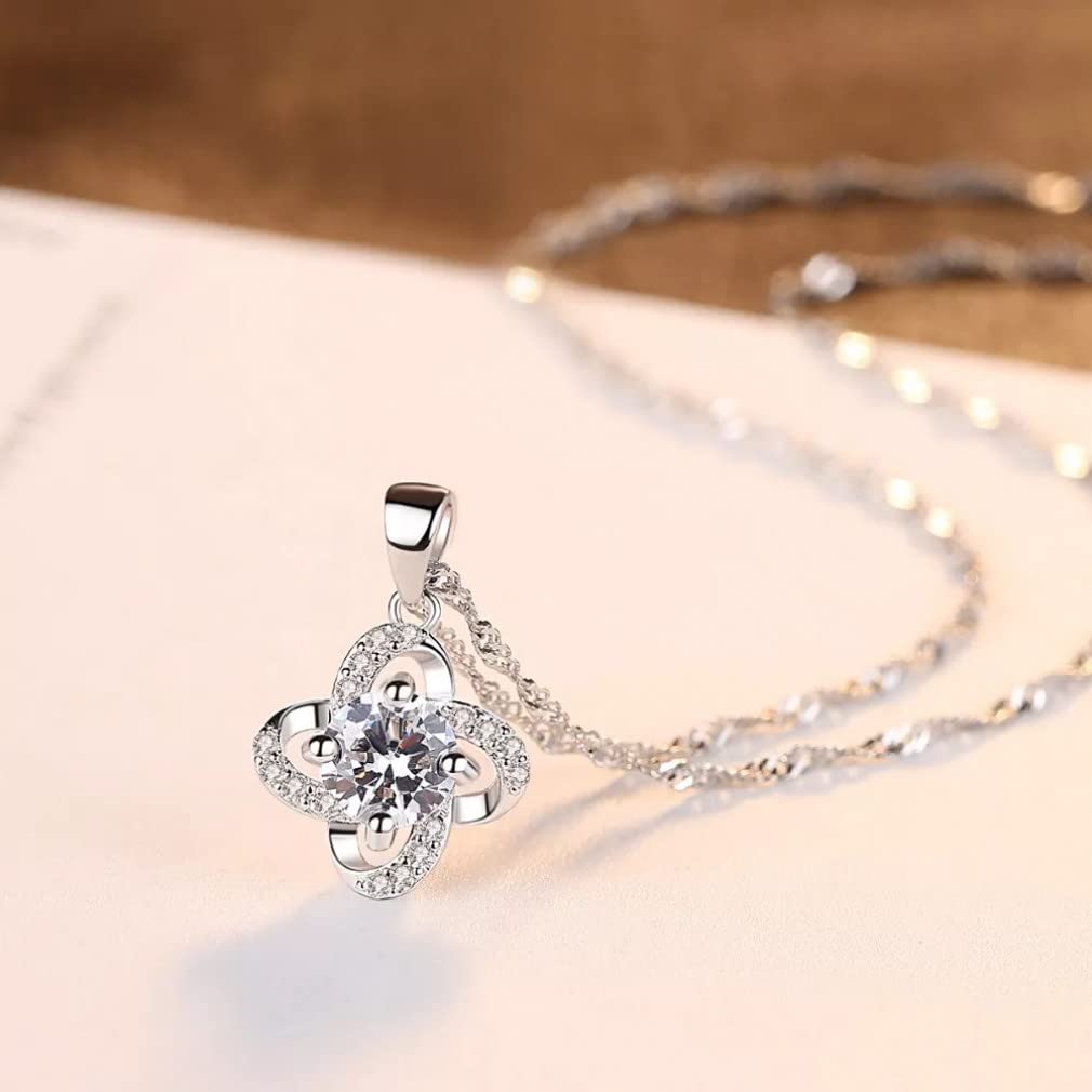 Collier pendentif fleur avec chaîne robuste anti-noircissement - 4