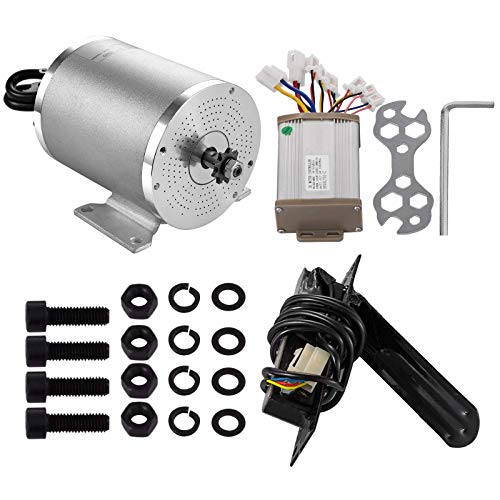 Küchenks Motor Cepillado, Motor eléctrico Cepillado 1800W DC 48V con Controlador Padel para DIY Scooter eléctrico E Bike Go-Kart