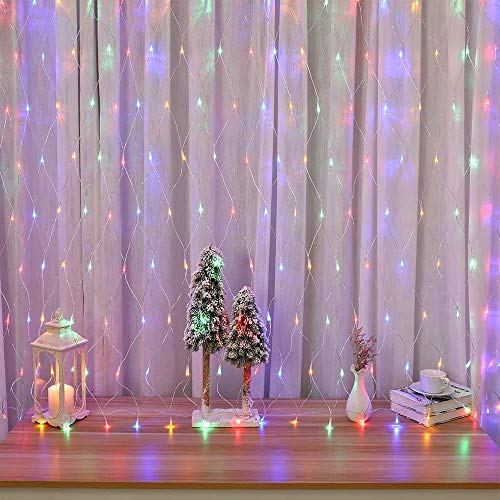 MIRADH Led Net Mesh String Lights/Led Lights for Home Decoration 9.8Ft X 6.6Ft 192 LEDs 8 Modes (3X2M Multicolor)(PVC),1 Meters product image 6