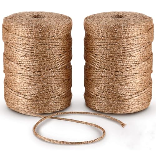 Mecate Para Ropa, Sports Hisemy Yute En Rollo,Mecate de Yute, 4mm x 200m, Mecate de Yute, Mecate de Yute,para Manualidades, Jardinería, Envolver de Regalos, Barras de Arañar de...