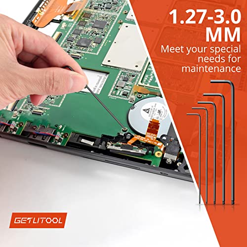 Getlitool 13Pcs Hex Key Sets, Long Ball End Allen Wrench Set, Cr-V Metric Allen Key Set With Size Marking And Storage Rack 1.27-10Mm For Bicycle Repair, Furniture Assembly, Appliance Repair #TOP5