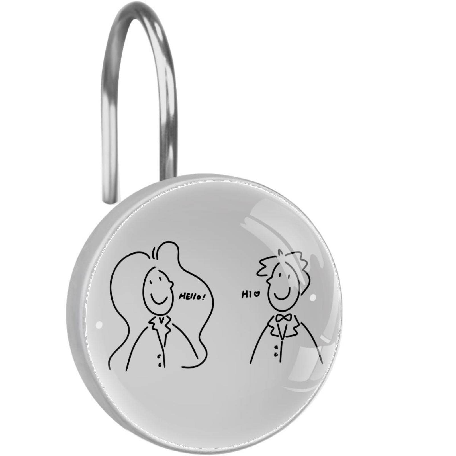 Crochets rideau de douche anti-rouille en inox pour stopper les blocages en salle de bain