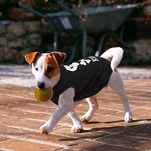 9 Pieces Dog Shirt Printed Black Summer Pet T-Shirt Cool Puppy Shirts Breathable Dog T-Shirts Soft Breathable Puppy Sweatshirt For Small Medium Dogs Cats (S Size) #TOP6