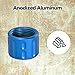 BZGREEN 2 Pack Thread Protector for 1/2 * 28 .22LR, .357- Aluminum, Mulitiple Color Options (Blue)