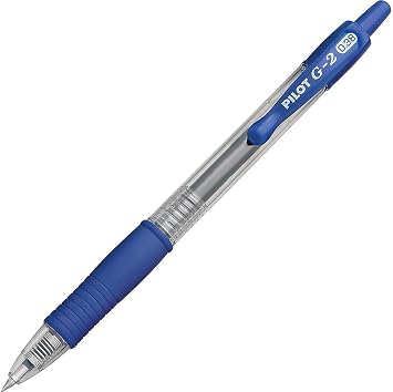 Pilot G2 Premium Refillable and Retractable Rolling Ball Gel Pens, Ultra Fine Point, Gel Ink Pens, 0.38mm, Blue Ink, 12-Pack