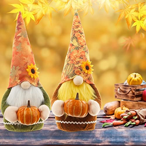 Tuzsocr Herbstdeko Figur Weihnachtsdeko Thanksgiving Herbstdeko Plüschfigur Weihnachtsfigur Herbstdeko Weihnachtsdeko Tablett Partydeko (2 Stück)