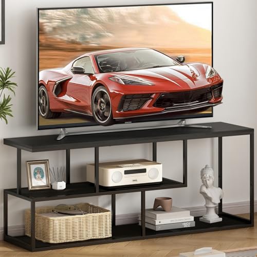 Consejos para Comprar Mueble Centro de Entretenimiento los preferidos por los clientes. 46 Uzelia Mueble para TV Moderno, Mesa para TV Grande de hasta 65 Pulgadas, Centro de Entretenimiento Soporte de Telvision Minimalista con Estante de Almacenamiento Abierto para Sala...