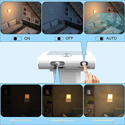 Image of Blackt Electrotech BT81S5 Plug-in Motion Sensor Night Light Warm White- Adjustable Brightness, 3 Modes - Warm White - Ideal for Any Room - Auto /ON /Off (2)