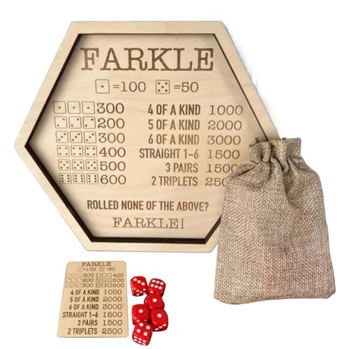 mivceklw Dice Tray, Wooden Dice Game, Dice Game Tray, Classic Dice Game, Dice Tray for Board Games, Math Skills Dice Game, Family Board Games, Wooden Dice Tray, Dice Game Board, Board Games for Kids,