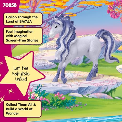 Image of Schleich Bayala - Cosmos Unicorn Stallion Toy Figurine - Kids 5+ | 70858 | Unicorn Figurine, Fantasy Toy for Girls 5+, Magical Collectible, Screen-Free Imaginative Pretend Play, Fairy Animal Figure