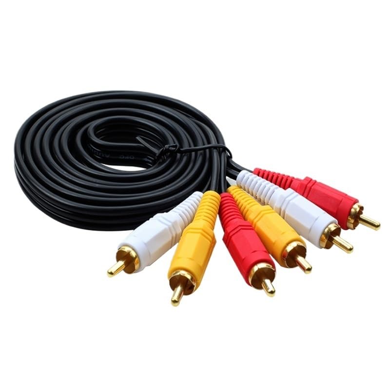 3 R/*C*A to 3 R/*C*A Composite Audio Video AV Cable Cord Male to Male Plug TV DVD Cameras 20m(15m)