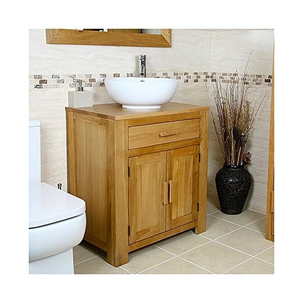 Free Standing Solid Oak Vanity Unit with Choice of Basin. - Image 6