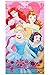 Produktbild Disney Princess Handtuch Badetuch Heart mit Ariel, Belle, Cinderella und Schneewittchen, 70 x 140 cm für Kinder, 100% Baumwolle
