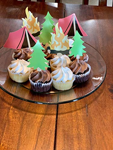 Laventy Set Of 24 Camping Cupcake Toppers Camping Birthday Party Decor Woodlands Party Decor Happy Camper Party Decor Lumberjack Party Decor One Happy Camper Theme Birthday Picks #TOP1