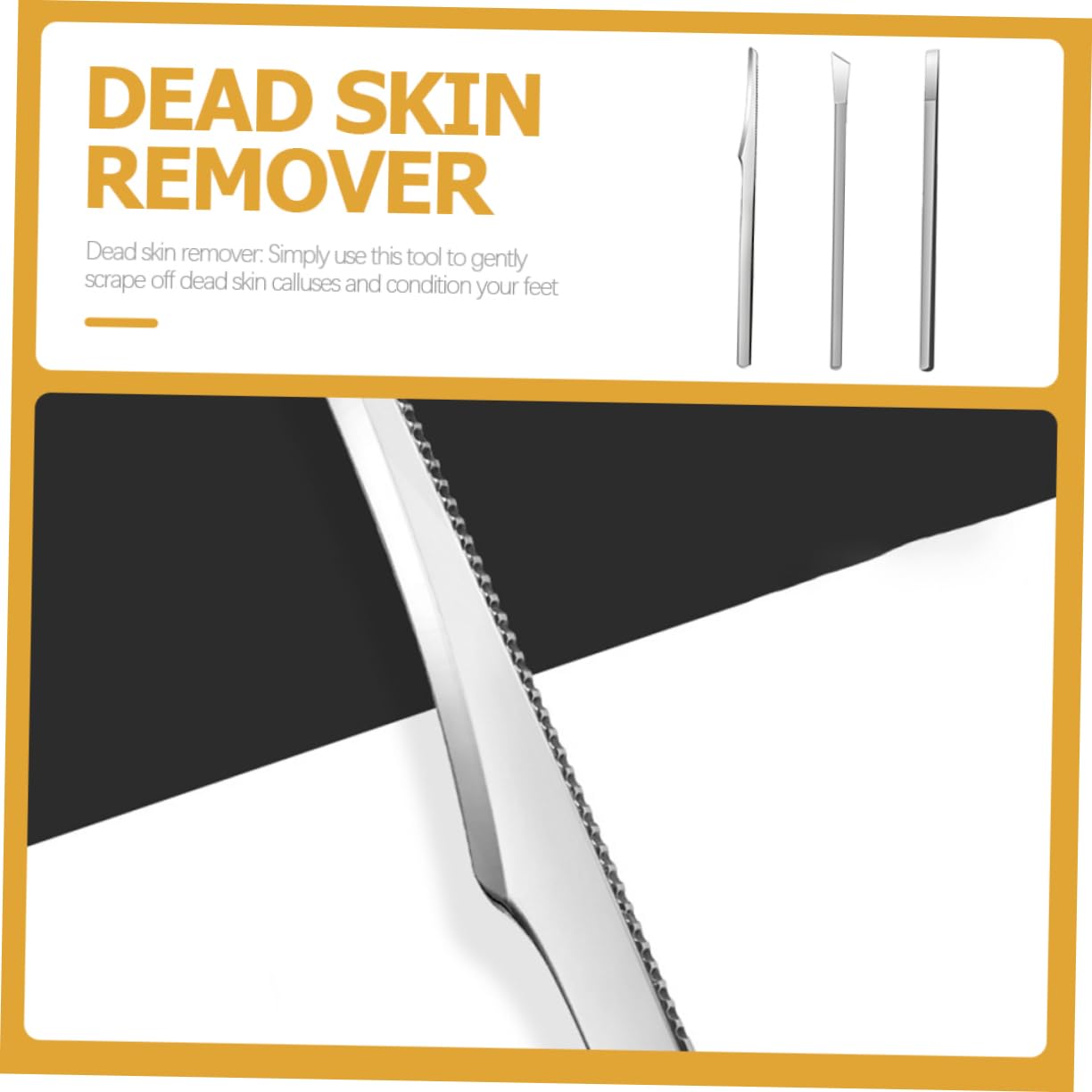 Healeved Stainless Steel Kit Cuticle Remover Nail Blade Tool Manicure Set for Toe Nail Care