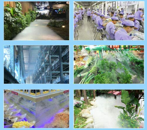 TOPCHANCES 110V 10 Head Ultrasonic Mist Maker Fogger Humidifier Hydroponics with Transformer